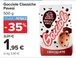 Carrefour Gocciole Classiche Pavesi offerta