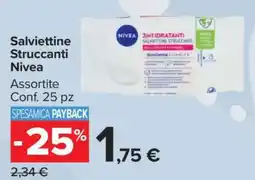 Carrefour Salviettine Struccanti Nivea offerta