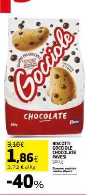 Coop Biscotti Gocciole Chocolate Pavesi offerta
