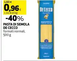 Coop Pasta di Semola De Cecco offerta
