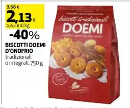 Coop BISCOTTI DOEMI D'ONOFRIO offerta