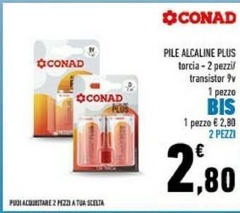 Conad Conad pile alcaline plus offerta