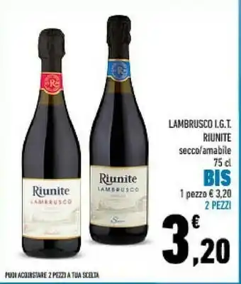 Conad Lambrusco emilia secco 750 g(ml) offerta