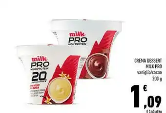 Conad Milk pro crema dessert vaniglia/cacao offerta