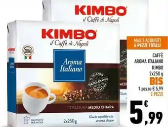 Conad Kimbo - caffè aroma italiano 250 g(ml) offerta
