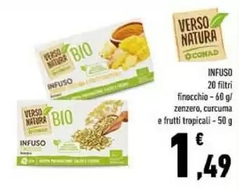 Conad Conad - infuso frutti misti biologico verso natura bio 60 g(ml) offerta