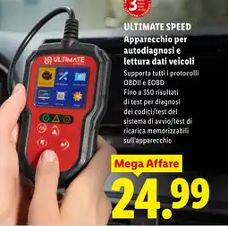 Lidl ULTIMATE SPEED Apparecchio per autodiagnosi e lettura dati veicoli offerta