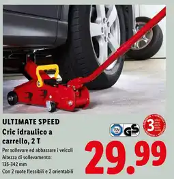 Lidl ULTIMATE SPEED Cric idraulico a carrello, 2 T offerta