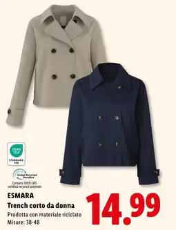Lidl ESMARA Trench corto da donna offerta
