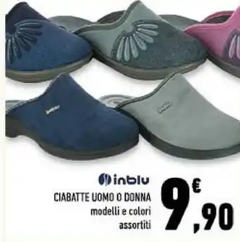 Conad In blu ciabatte uomo e donna offerta