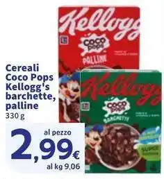 Sigma Cereali Coco Pops Kellogg's barchette, palline offerta