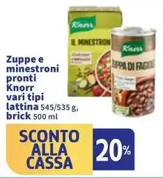 Sigma Zuppe e minestroni pronti Knorr, lattina, brick offerta