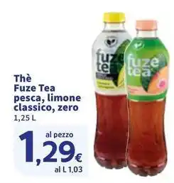 Sigma Thè Fuze Tea pesca, limone classico, zero offerta