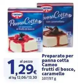 Sigma Preparato per panna cotta Cameo frutti di bosco, caramello offerta