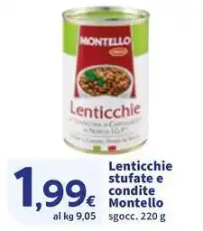 Sigma Lenticchie stufate e condite Montello offerta