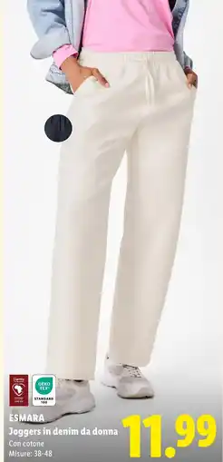 Lidl ESMARA Joggers in denim da donna offerta