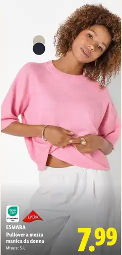 Lidl ESMARA Pullover a mezza manica da donna offerta