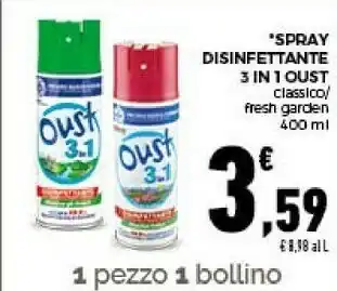 Oust spray disinfettante 3 in 1