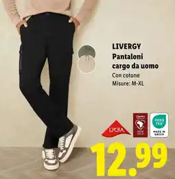 Lidl LIVERGY Pantaloni cargo da uomo offerta