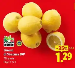 Lidl Limoni di Siracusa IGP offerta