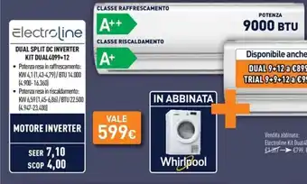 Unieuro Electroline Dual Split DC Inverter Kit Dual4099+12 offerta