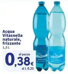 Sigma Acqua Vitasnella naturale, frizzante offerta