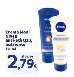 Sigma Crema Mani Nivea anti-età Q10, nutriente offerta