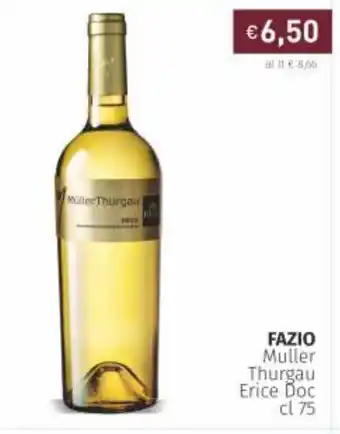 Prezzemolo e Vitale Fazio Muller Thurgau Erice Doc 75cl offerta