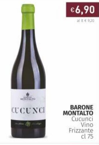 Barone Montalto Cucunci Vino Frizzante 75cl