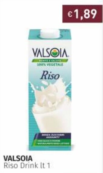Prezzemolo e Vitale Valsoia Riso Drink 1lt offerta