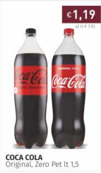 Prezzemolo e Vitale Coca Cola Original, Zero Pet 1,5lt offerta