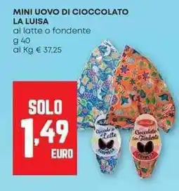 Panorama Mini uovo di cioccolato LA LUISA offerta