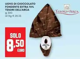 Panorama Uovo di cioccolato fondente extra 70% TESORI DELL'ARCA offerta