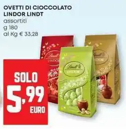 Panorama Ovetti di cioccolato lindor LINDT offerta
