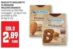 Panorama Biscotti molinetti o primizie MULINO BIANCO offerta