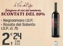 Supermercati Dok Negroamaro I.G.P., Rosato del Salento I.G.P. offerta