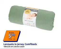 Action Lenzuolo in jersey Comfibeds offerta