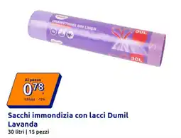 Action Sacchi immondizia con lacci Dumil Lavanda offerta