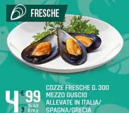 Supermercati Dok Cozze fresche mezzo guscio allevate in italia/ spagna/grecia offerta
