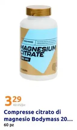 Action Compresse citrato di magnesio Bodymass 20 offerta
