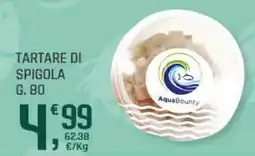 Supermercati Dok Aquabounty tartare di spigola offerta