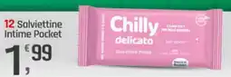 Supermercati Dok Chilly 12 Salviettine Intime Pocket offerta