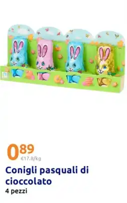 Action Conigli pasquali di cioccolato offerta