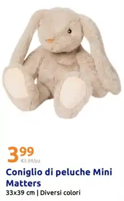 Action Coniglio di peluche Mini Matters offerta