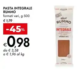 Bennet Pasta integrale RUMMO offerta