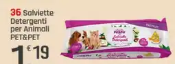 Supermercati Dok 36 Salviette Detergenti per Animali PET&PET offerta