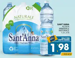 SeBón Supermercati Sant'anna acqua minerale naturale offerta