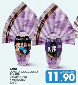 SeBón Supermercati Bauli uovo di cioccolato al latte, mare fuori, mercoledi offerta