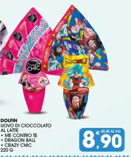 SeBón Supermercati Dolfin uovo di cioccolato al latte offerta