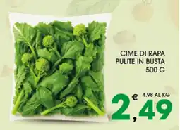 SeBón Supermercati Cime di rapa pulite in busta offerta